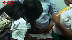 Ebony STUDENTS TEACH HEAD TEACHER BIG COCK DOUBLE VAGINAL FUCK