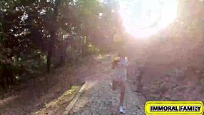 alexis crystal: chase my huge czech tits in horny woods?