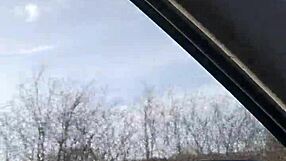 road trip flashes my bare tits to strangers