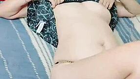 sensual homemade babe shows big natural tits softly