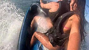 crazy jet ski antics on guarujá beach sp