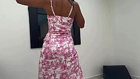 Skinny young brunette fists pussy takes monster cock creampie deepthroat gag