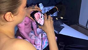 shooting backstage heats up when eden ivy and megan inky start orgy fucking