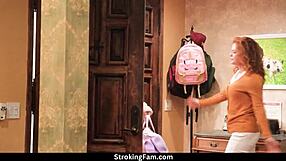 Ready to rip clothes off petite Scarlett Alexis for raw pounding?