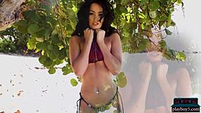 Petite Canadian Milf Big Ass Natural Tits Bombshell Brunette Solo Striptease Undressing Beach Outdoor