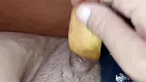slipped that sexy fruit right into her tight wet spot