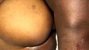 EBONY TEEN SQUIRTS ON MONSTER BLACK COCK WITH RIPPED CLOTHES