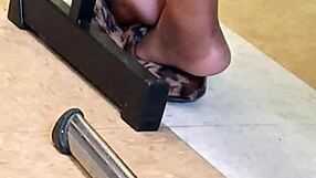 Lightskin Ebony Teen's Perfect Candid Soles Up Close And Personal