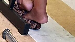Lightskin Ebony Teen's Perfect Candid Soles Up Close And Personal