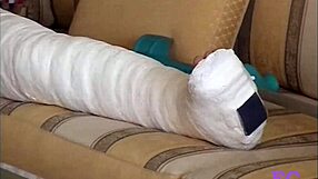 hey check fetisch-concept outdoor stairs with my cast leg