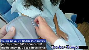 Genesis feels total humiliation in Dr Tampa's first gyno exam with pussy spreading and gaping