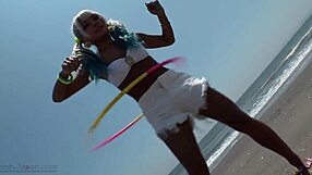 discover the smooth allure of a japanese model's belly button up close in intimate detail