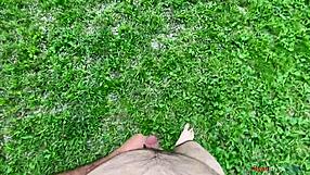 brunette's first 2024 outdoor forest solo masturbation