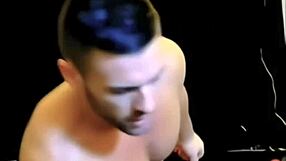 Thin Muscled Bodybuilders Squat in Briefs Bulge Legs Torso Workout