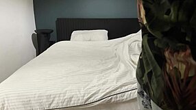 two cocky lovers fuck cuckold's wife. right in front of him.