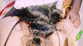 does saree-clad indian maid's big boobs tempt owner with telugu dirty talk?