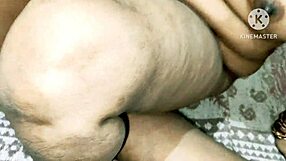 desi mom's friend bends over for rough big cock pounding hindi audio moans