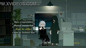 White Haired Hentai Babe Deepthroats Caped Man's Huge Cock in Erotic Game