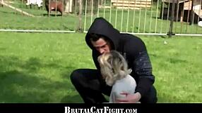 Slutty Blondes Battle with Spanks Before Group Cock Sucking Frenzy