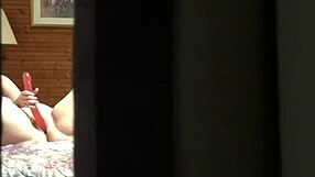 peeping tom spies milf masturbating thru hotel window 😈👀