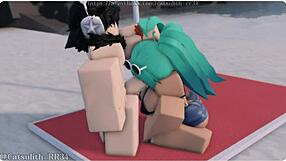 Brazilian Miku Fucked Doggystyle Cowgirl Deepthroat on Beach