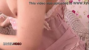 Seductive Japanese Milf Rika Aiba Fingers Herself Deep in Lacy Lingerie