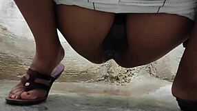 Wifey, dare to watch our risky Indian ranch bathroom public pissing sex compilation?