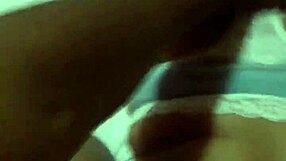 i love her huge ass in white bra on bed blue sky