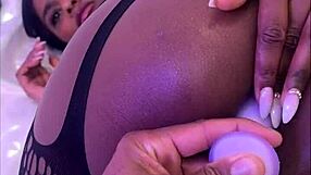 Indian girl plugs ass tight then takes deep anal pounding