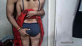 Indian desi big boobs bhabhi gets fucked hard in red saree by horny guy