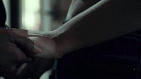 Two ebony babes with big tits lick pussies in 69