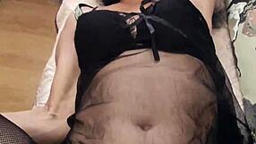 Fucking My Wife's Mature Friend In Lingerie And Stockings!