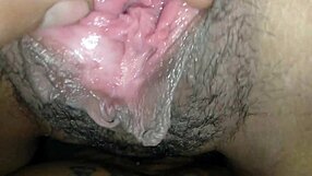 creampie drenches big girl's shaved wet tight pussy