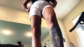 Tall Giantess Spies On Your Tiny Cock During Intense Fetish Workout