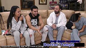 Hey Mia and Xander, ready for Dr. Tampa's intense gyno exam backstage?