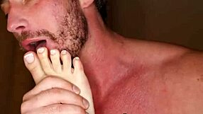 WOW! Tory craves harsh tongue on shaved beaver feet then brutal jizz lick asslicking in crazy HD gonzo!