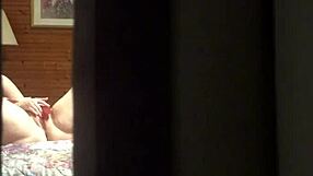 peeping tom spies milf masturbating thru hotel window 😈👀