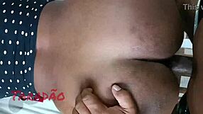 Juicy Black BBW Ebony Asshole Licked Before Big Tits Pussy Massage