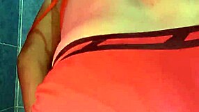 i sensually model satin panties bra and lingerie dancing