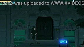 White Haired Hentai Babe Deepthroats Caped Man's Huge Cock in Erotic Game