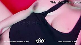 Busty Indian Aunty's Hairy Pussy Dripping in Passionate Solo Masturbation