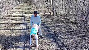 couple bangs curvy milf in public shower