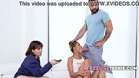 interracial bikini stepdaughter gets freeuse fucked in taboo threesome