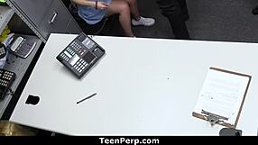Strip search the teen perp then fuck her deep and hard