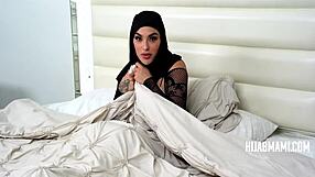 Shy hijab milf finds wild fun in the brothel doorway with peter green