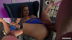 Friend's Stepsister Seduces with Closeup Pussy Fuck on Monster Cock