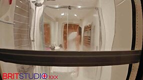 Voyeur Watches Chubby British Neighbor Shower Pussy Flash Wet