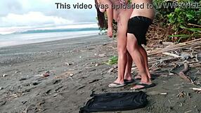 stranger on beach fucks perfect body brunette couple outdoor