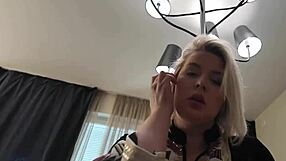 blonde housewife milf cheats with huge cock at home