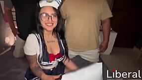 marinera got bent over and fucked hard by her two captains in the boat